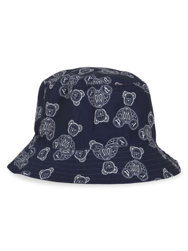 Palm Angels Little Boy's Paisley Bear Bucket Hat